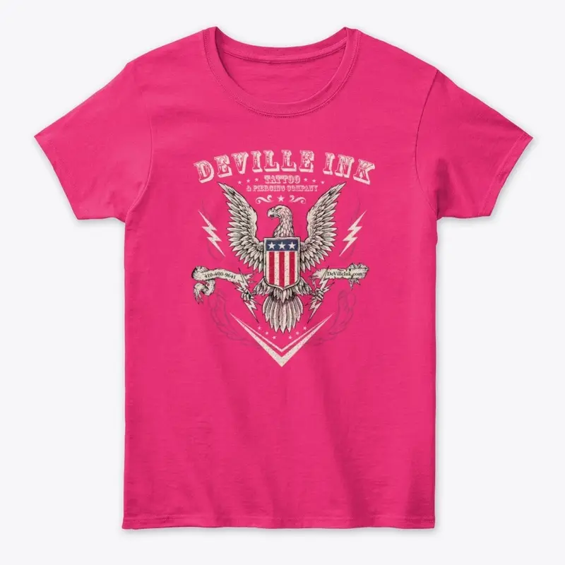 Ladies Classic USA Eagle Tee